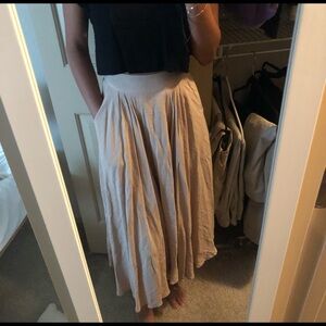 Taupe Midi Skirt